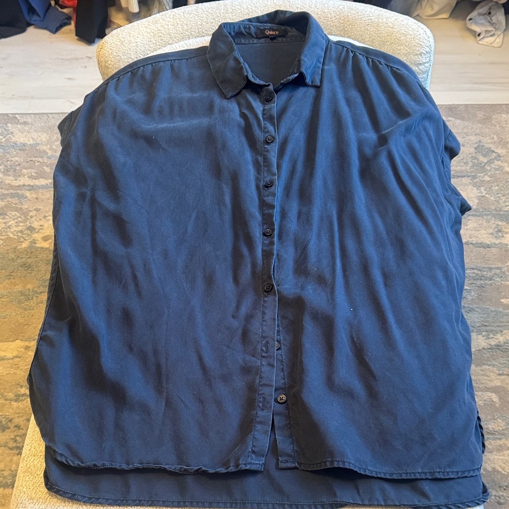 Quince Midnight Blue Casual Shirt
